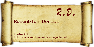 Rosenblum Dorisz névjegykártya